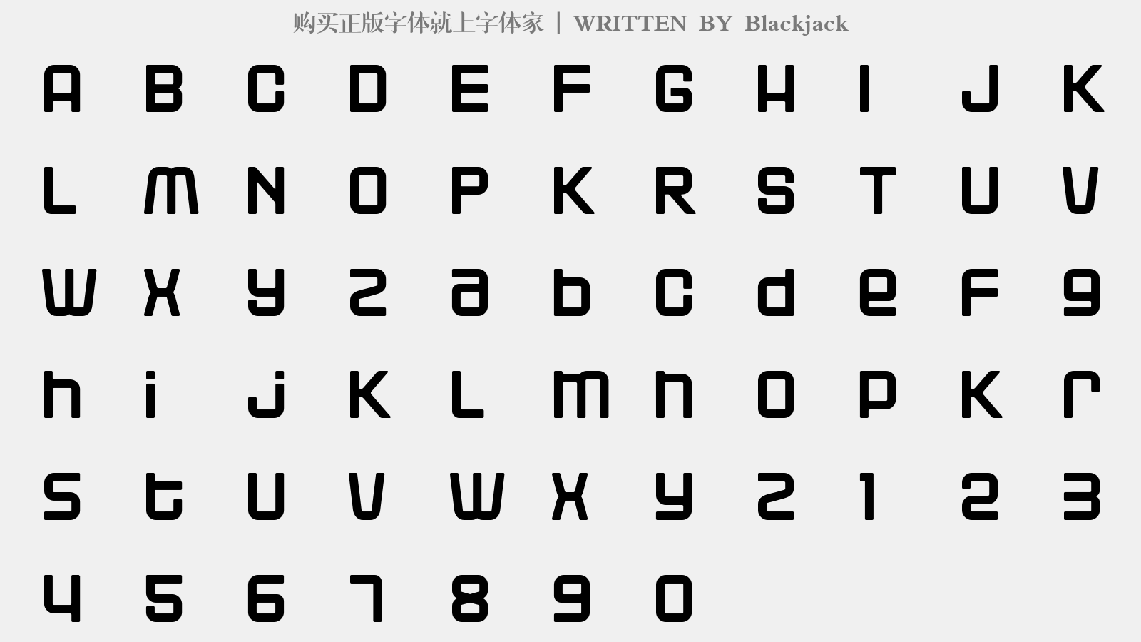 Blackjack - 大写字母/小写字母/数字