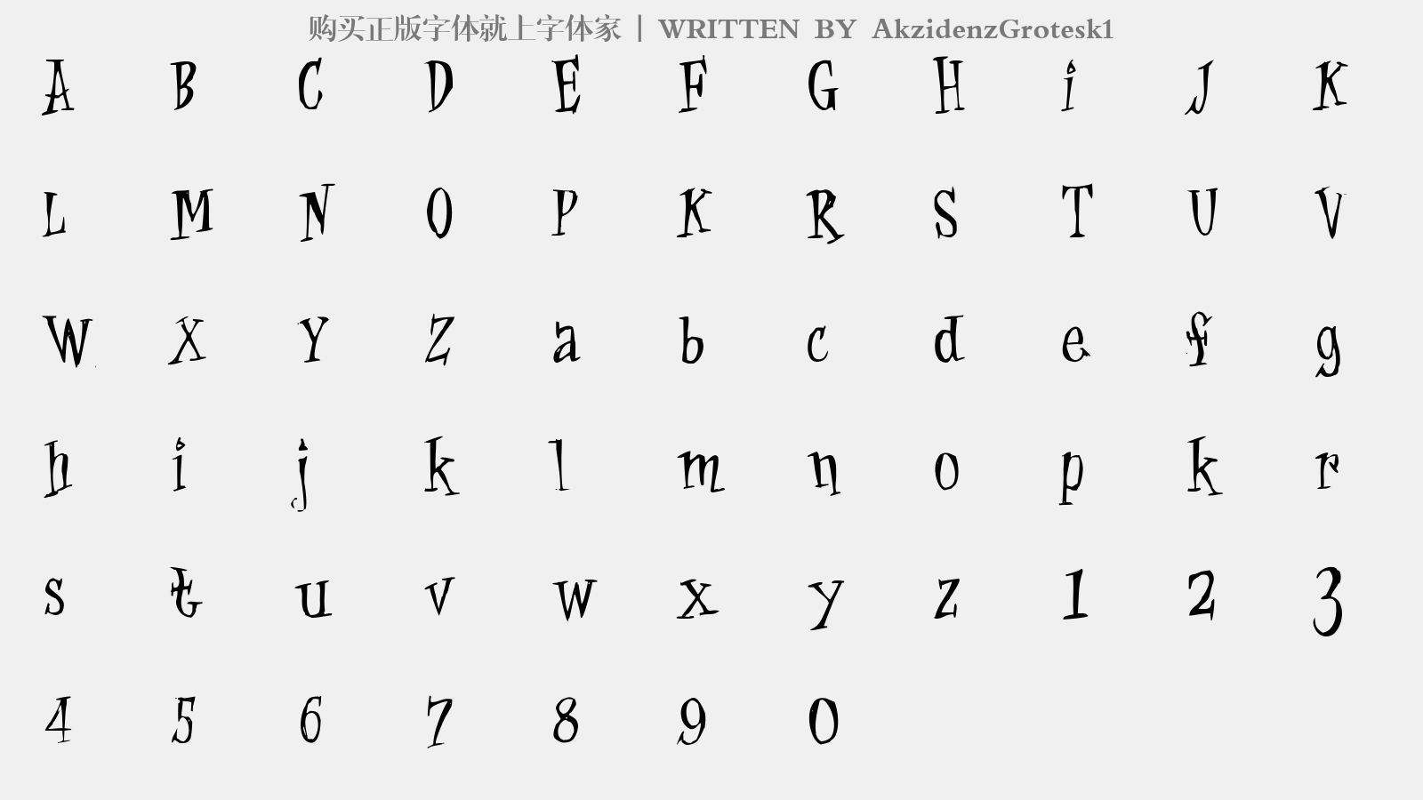 AkzidenzGrotesk1 - 大写字母/小写字母/数字