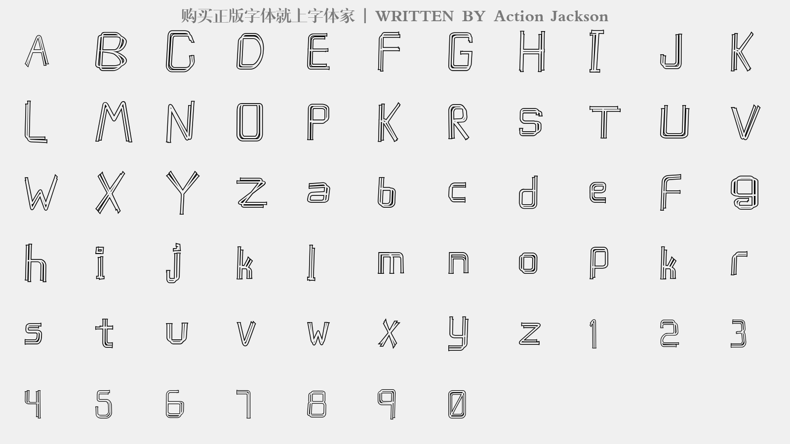 Action Jackson - 大写字母/小写字母/数字