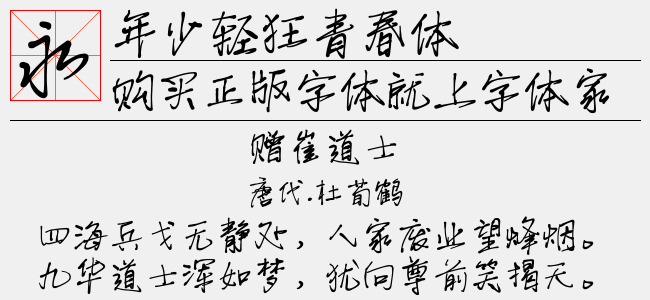 年少轻狂青春体