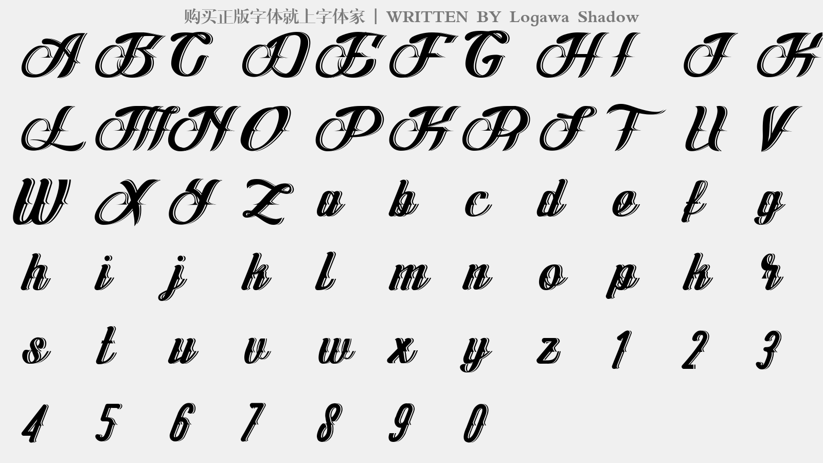 logawa shadow免费字体下载 - 英文字体免费下载尽在