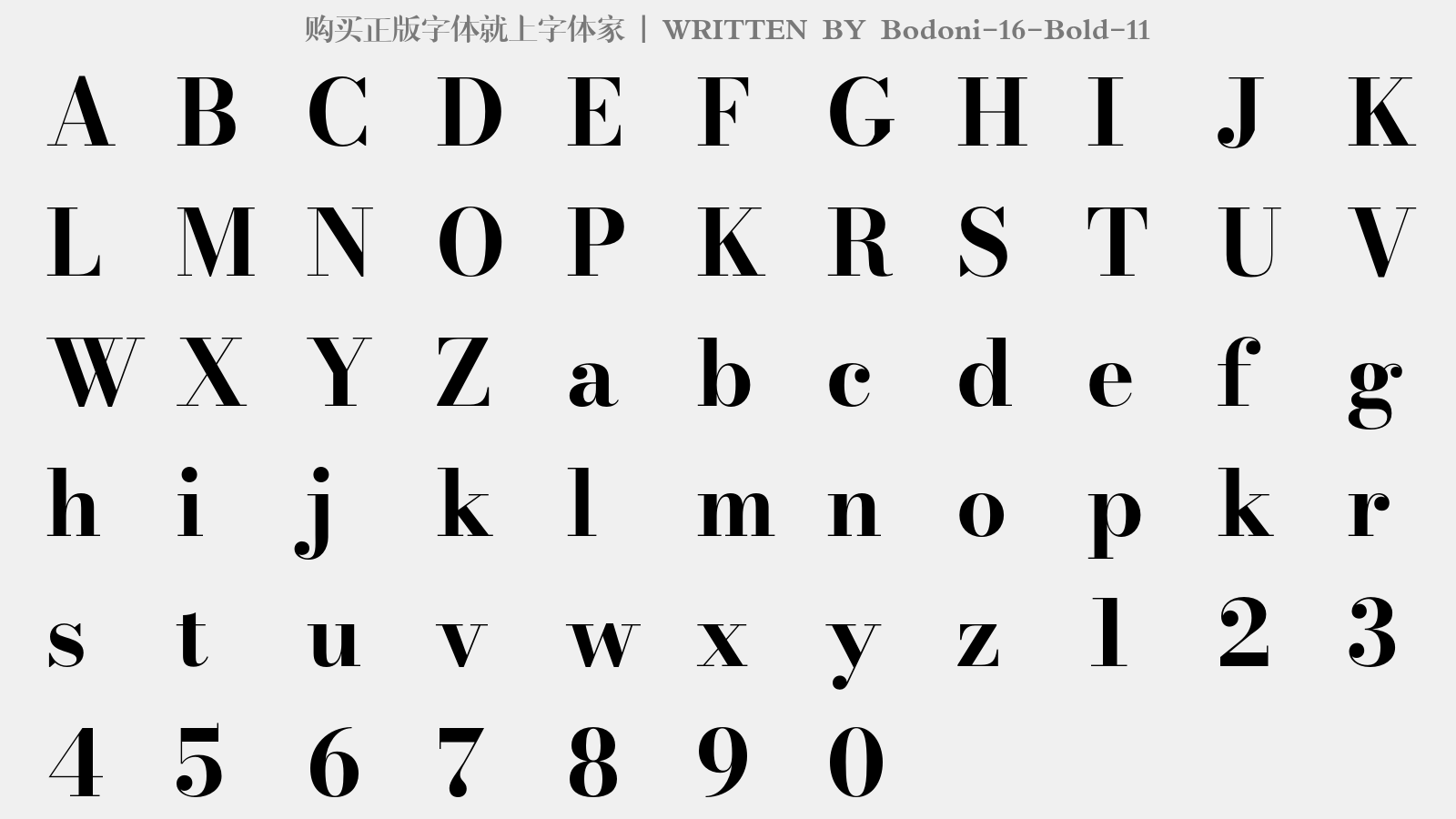 bodoni-16-bold-11免费字体下载 - 英文字体免费下载