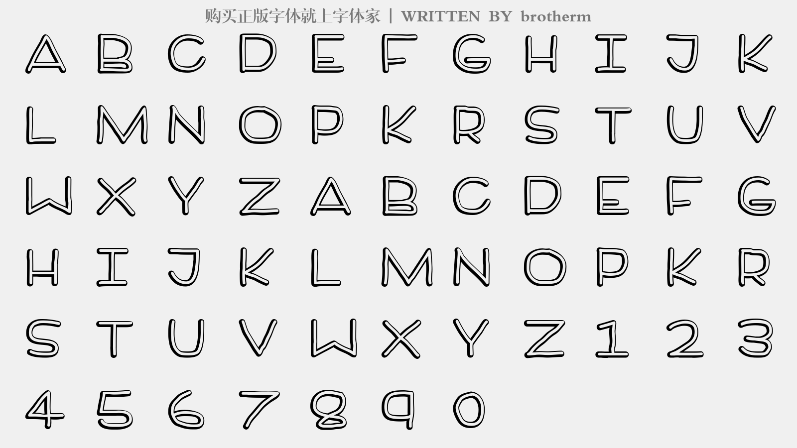brotherm - 大写字母/小写字母/数字