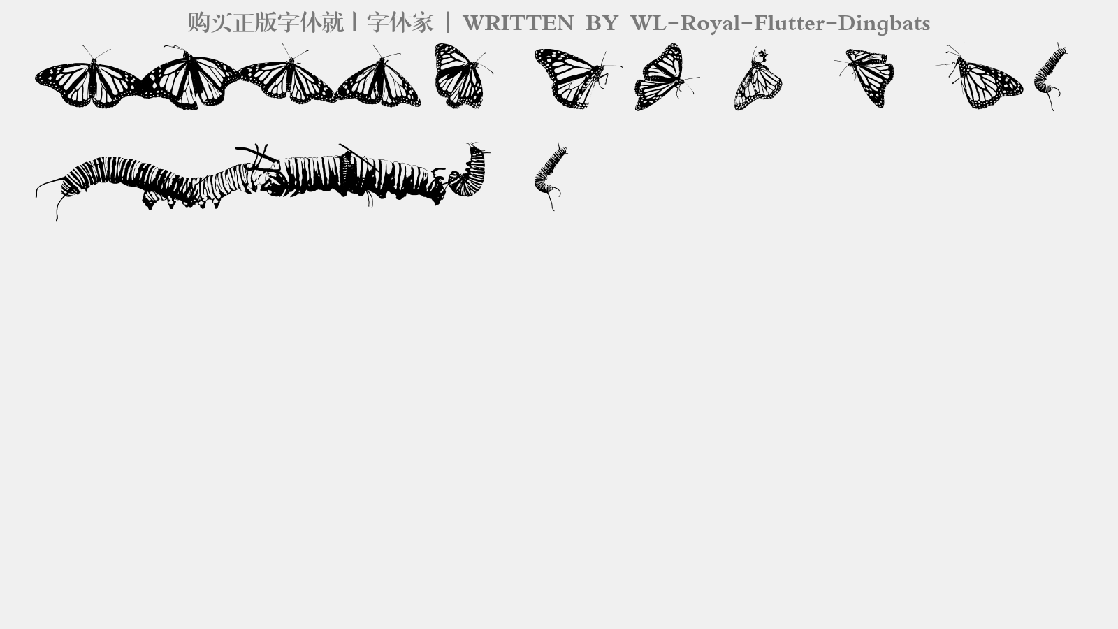 wl-royal-flutter-dingbats免费字体下载 - 图形字体