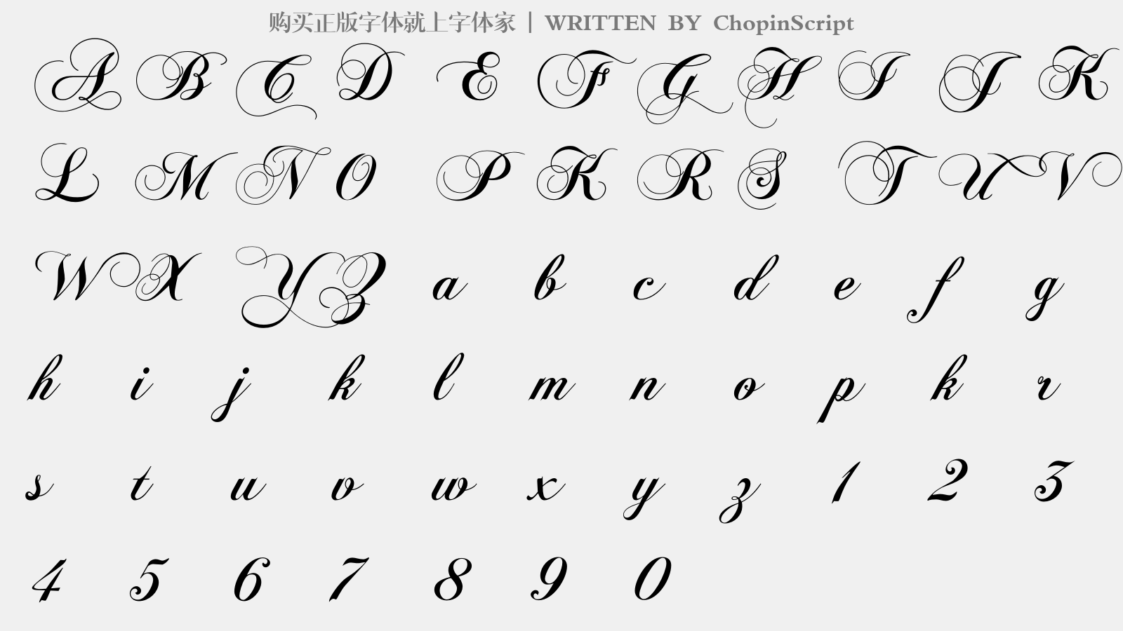 chopinscript免费字体下载 - 英文字体免费下载尽在字体家