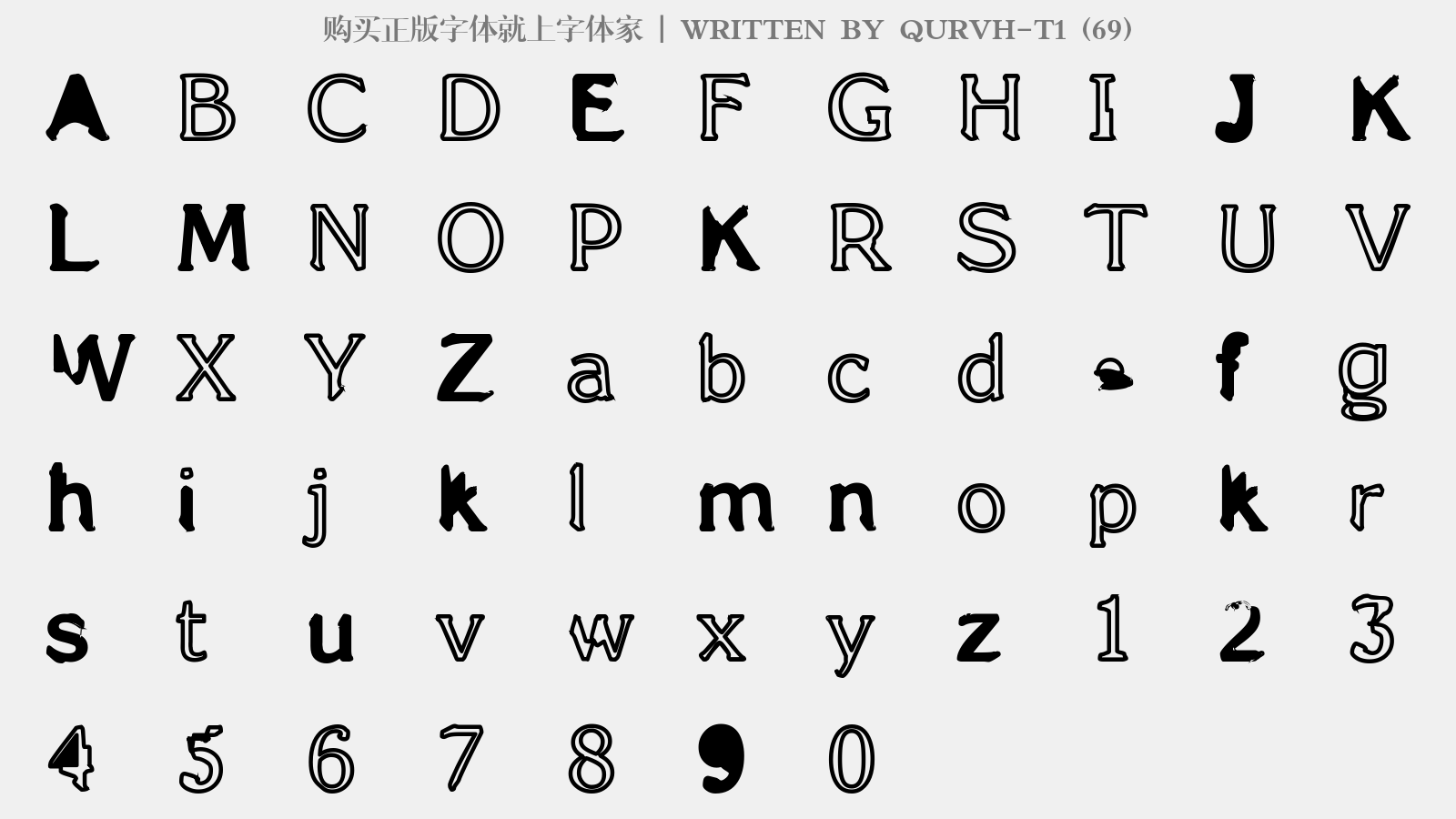 QURVH-T1 (69) - 大写字母/小写字母/数字