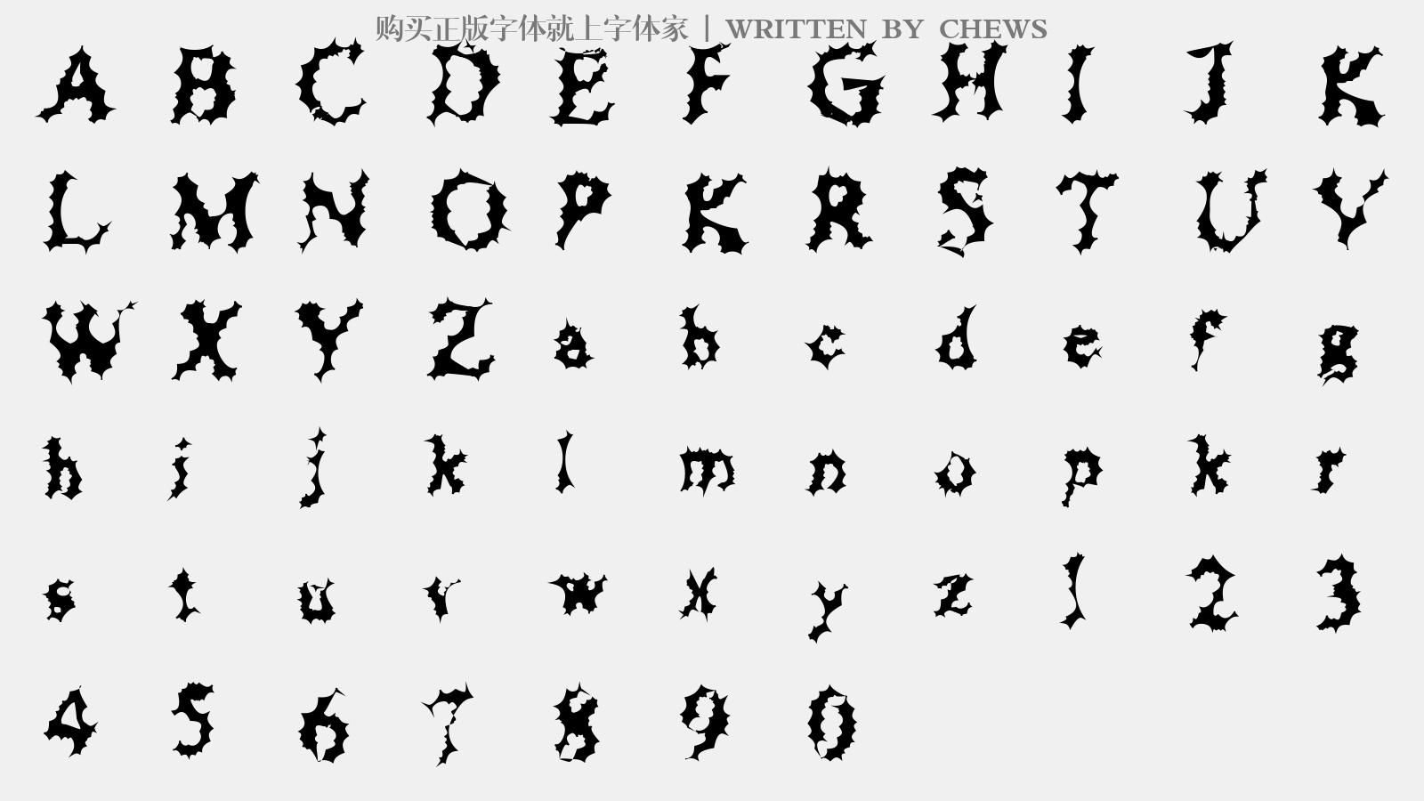 CHEWS - 大写字母/小写字母/数字