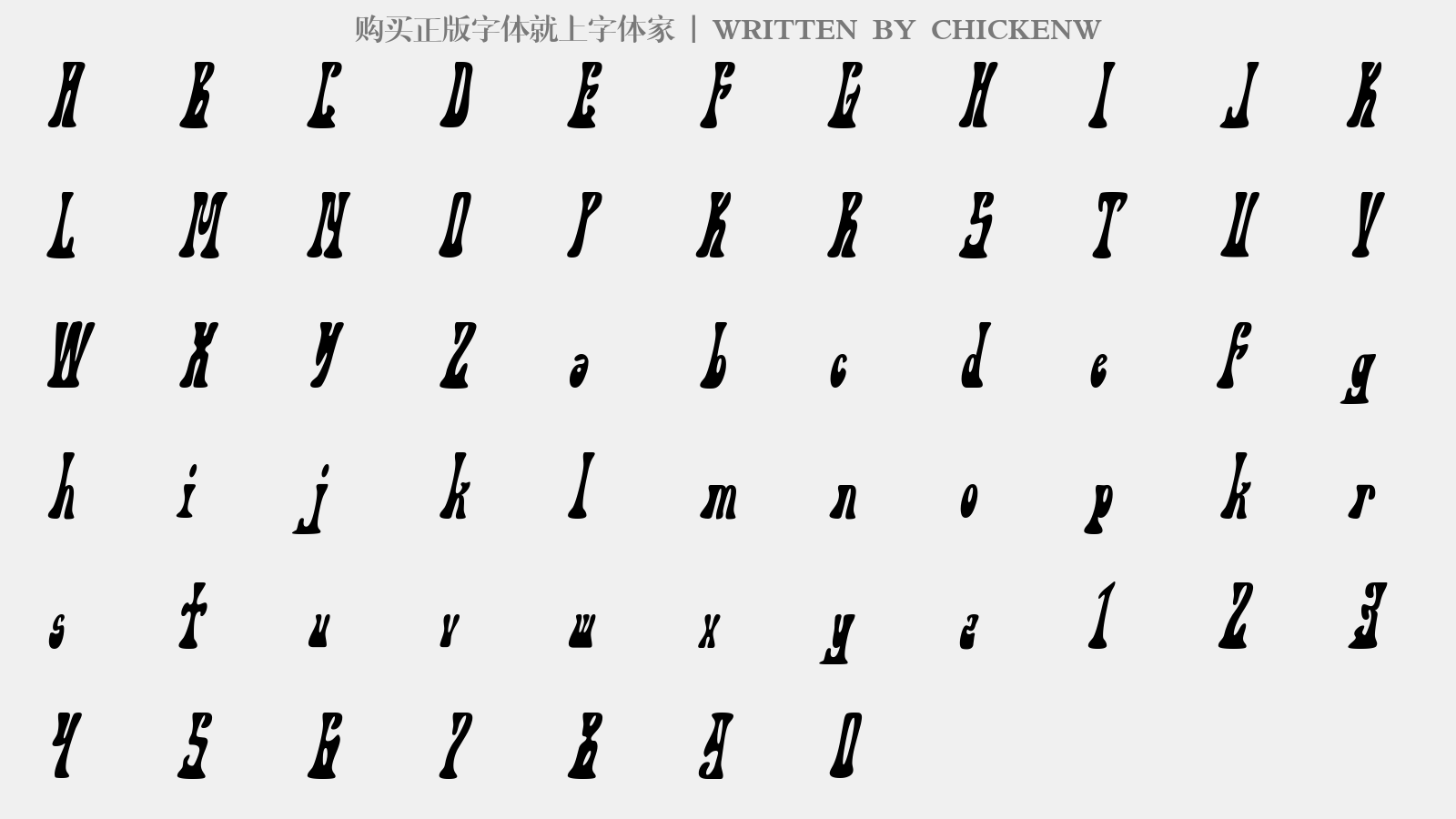 CHICKENW - 大写字母/小写字母/数字