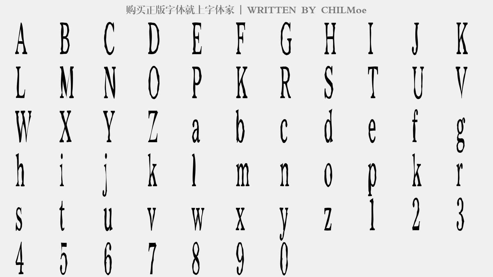 CHILMoe - 大写字母/小写字母/数字