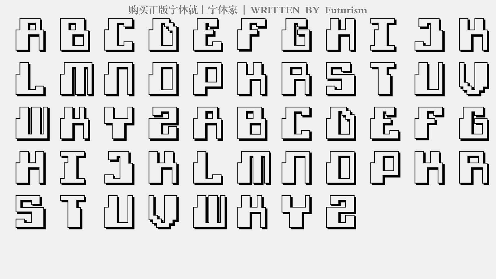 Futurism - 大写字母/小写字母/数字