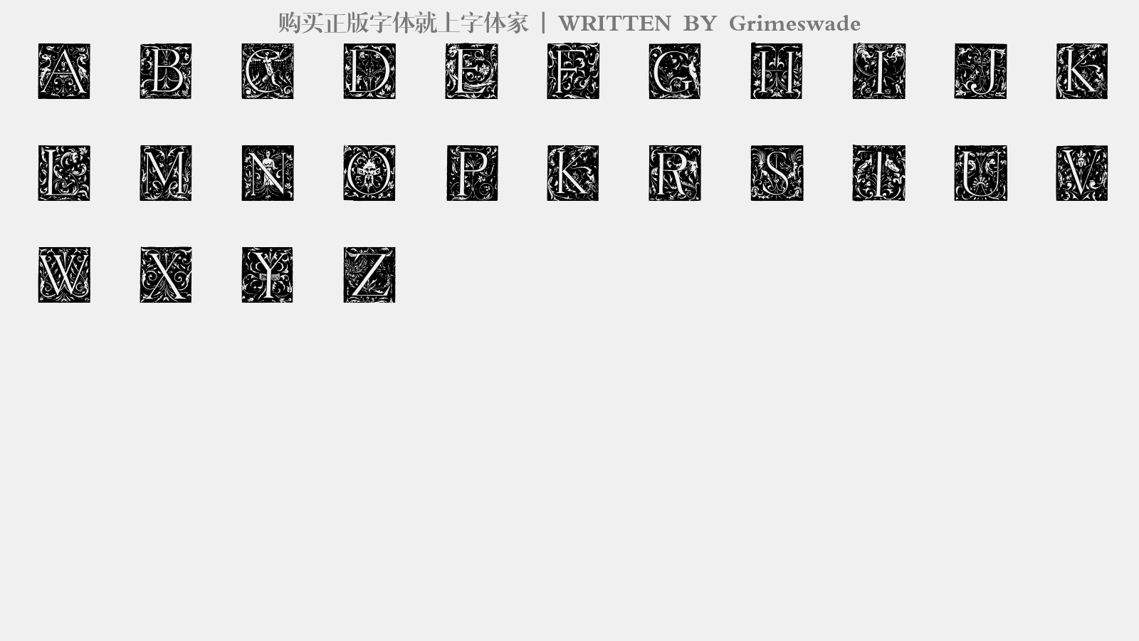 Grimeswade - 大写字母/小写字母/数字