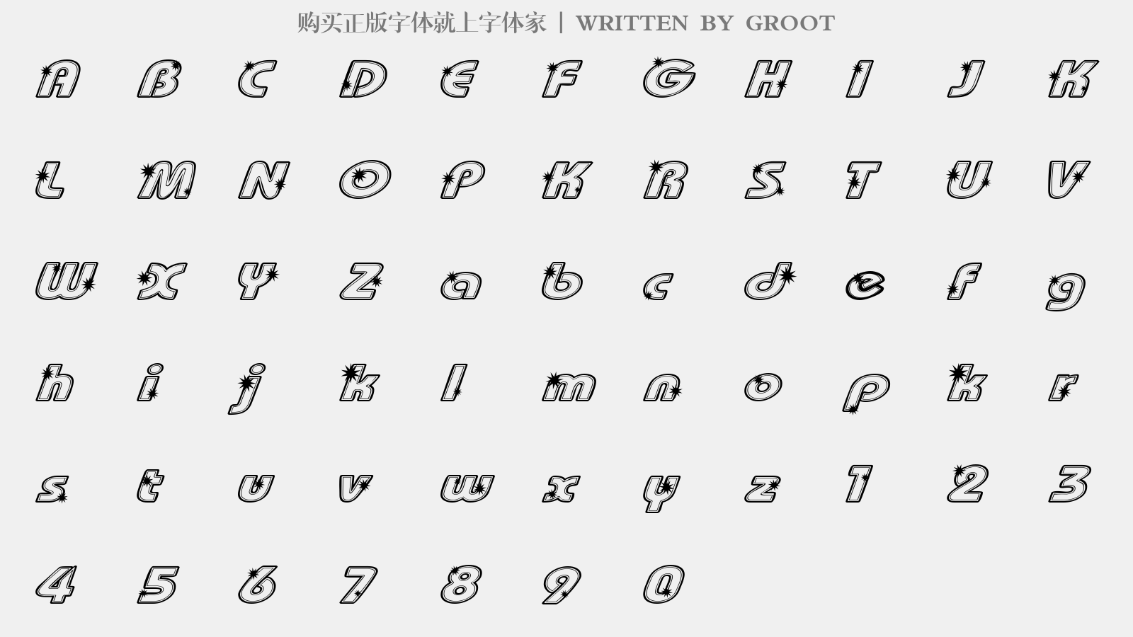 GROOT - 大写字母/小写字母/数字