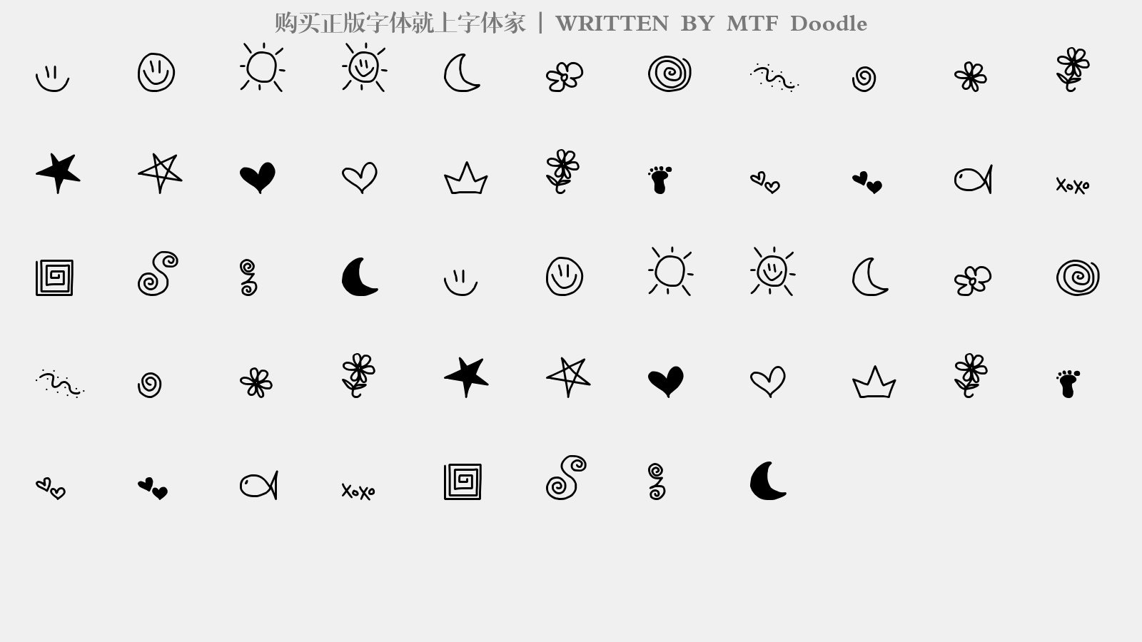 MTF Doodle - 大写字母/小写字母/数字