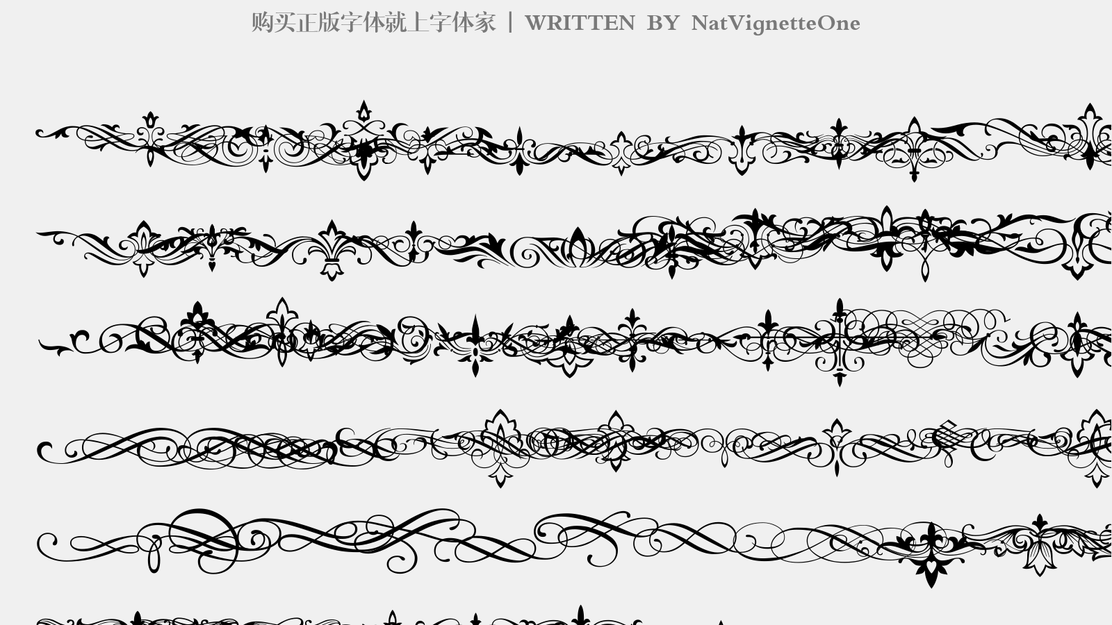 NatVignetteOne - 大写字母/小写字母/数字