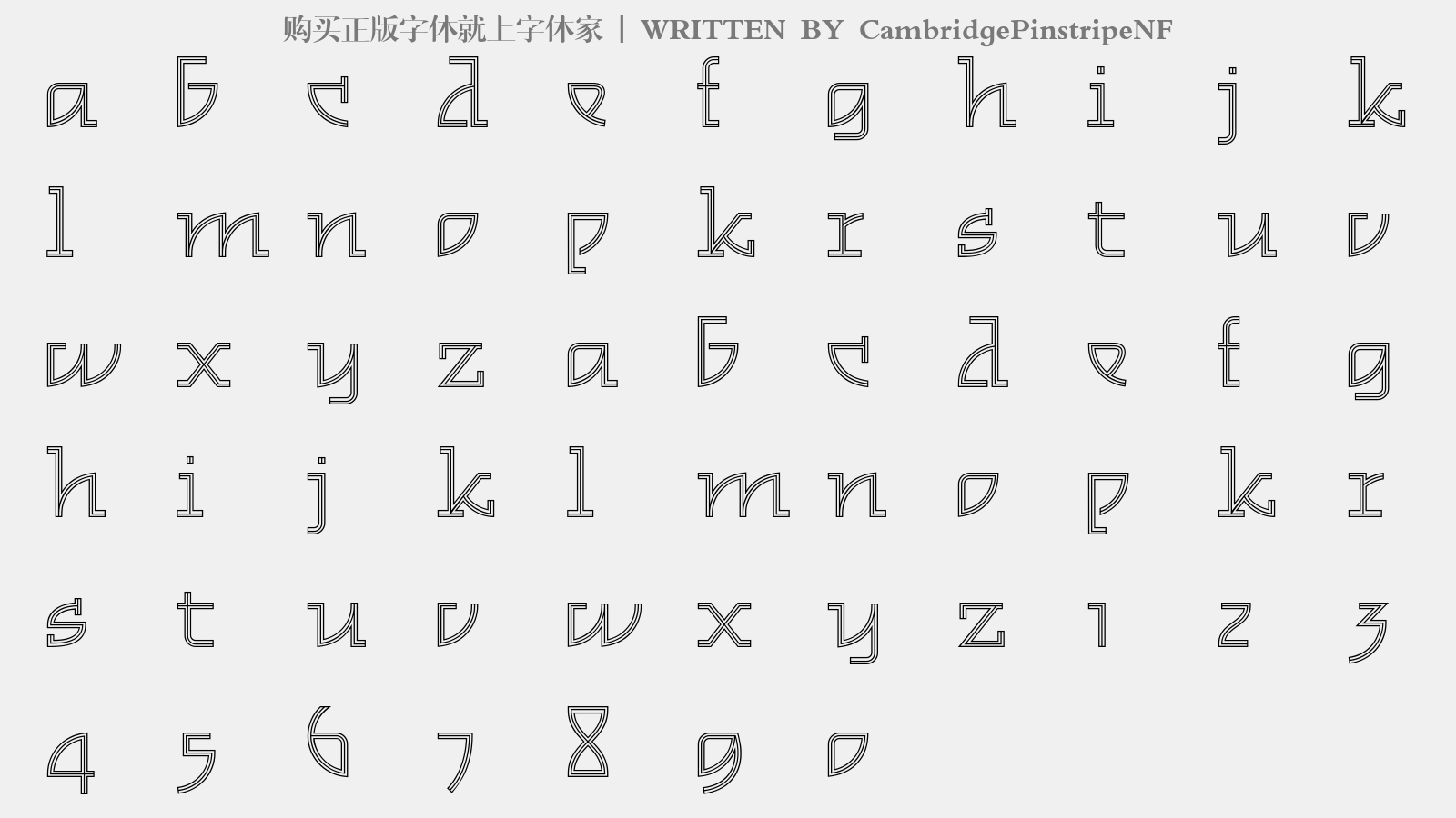 CambridgePinstripeNF - 大写字母/小写字母/数字