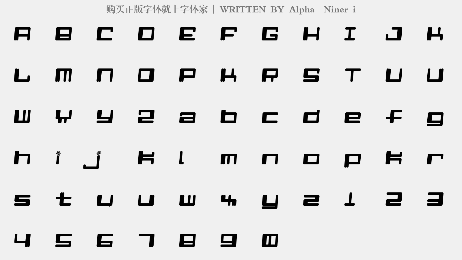 alpha niner i - 大写字母/小写字母/数字