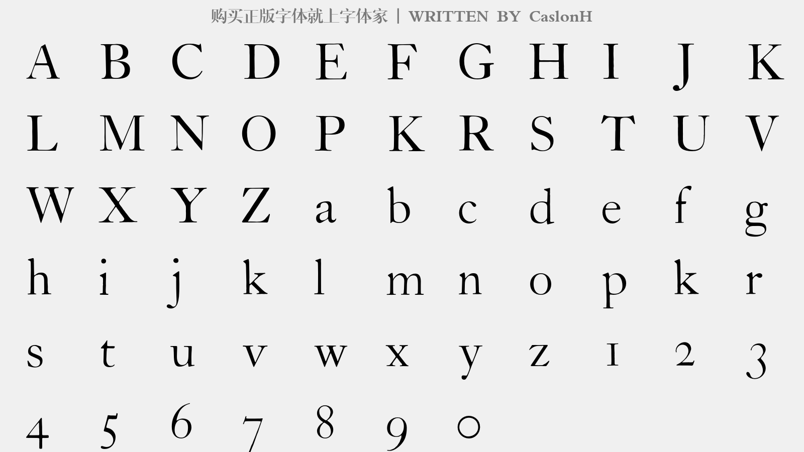 caslonh免费字体下载 - 英文字体免费下载尽在字体家