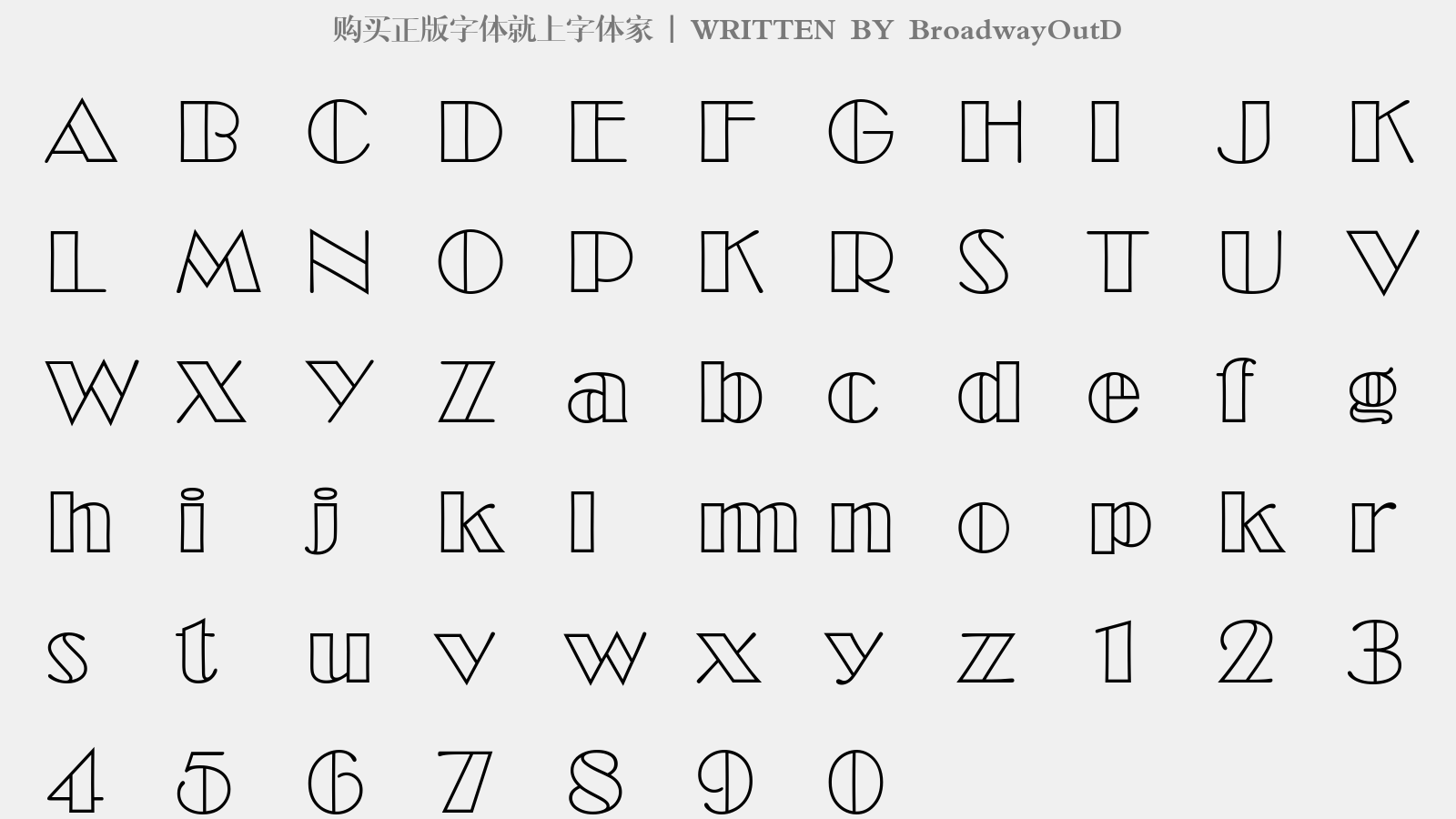 broadwayoutd免费字体下载 - 英文字体免费下载尽在