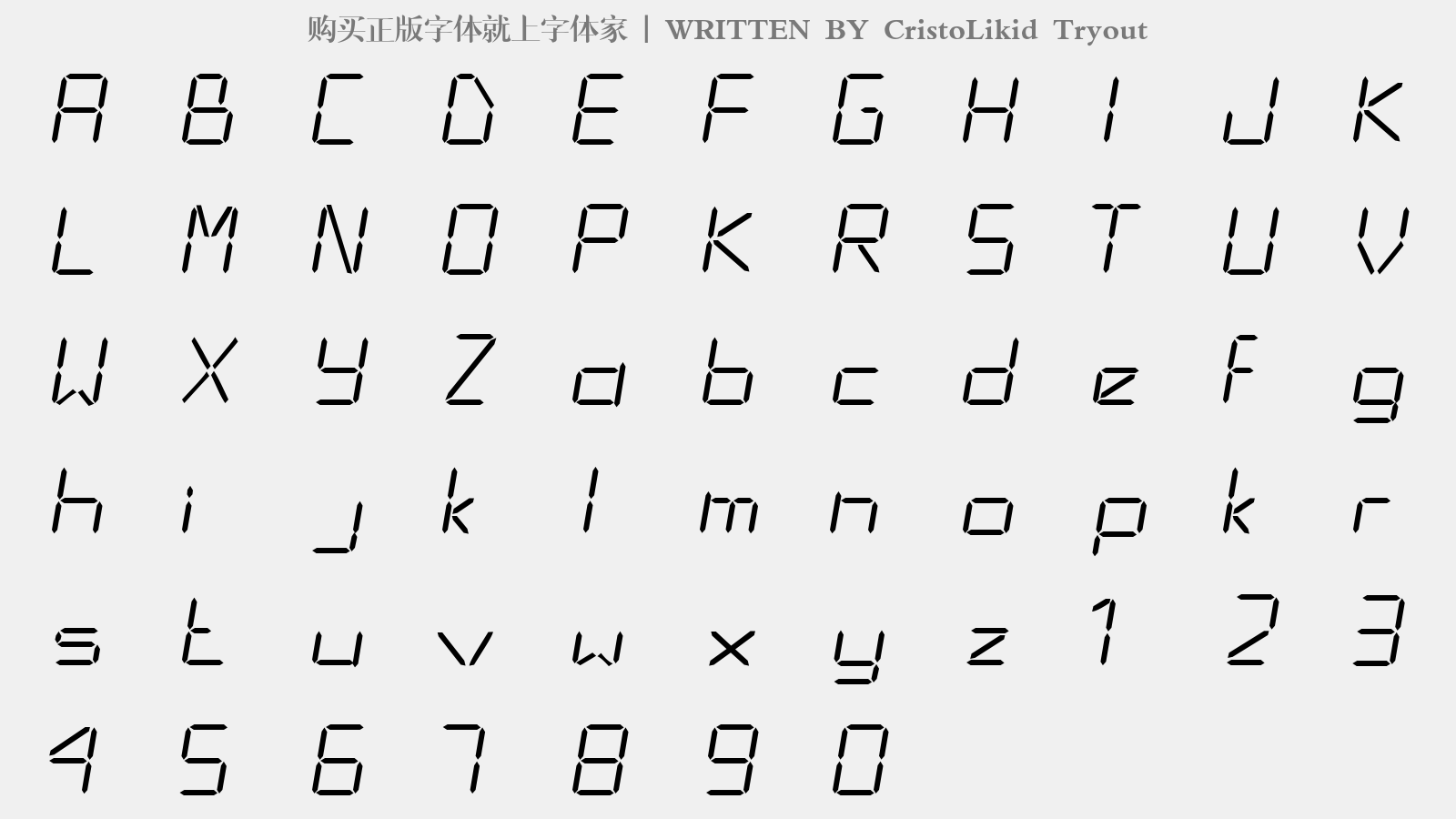 CristoLikid Tryout - 大写字母/小写字母/数字