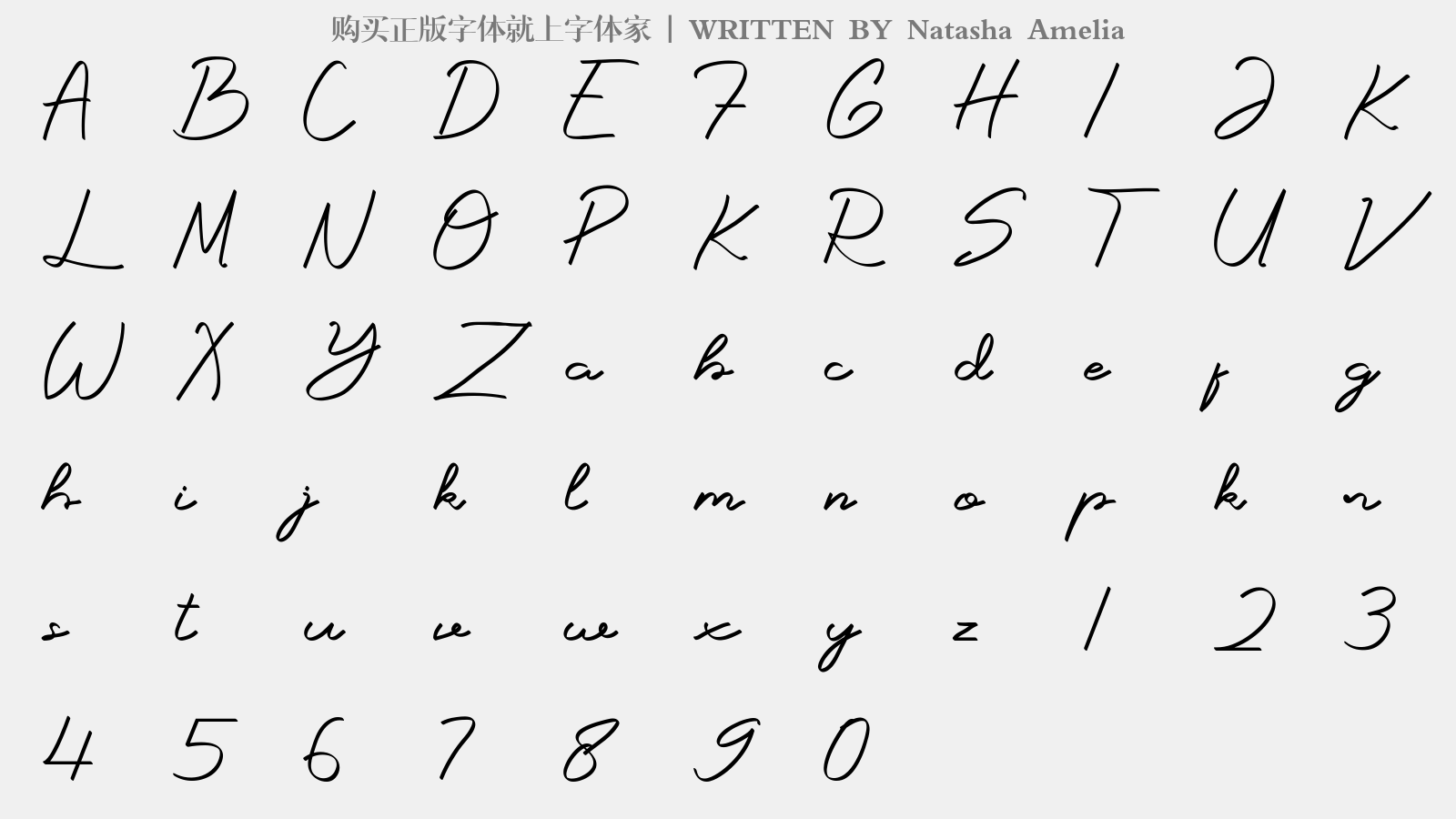 Natasha Amelia - 大写字母/小写字母/数字