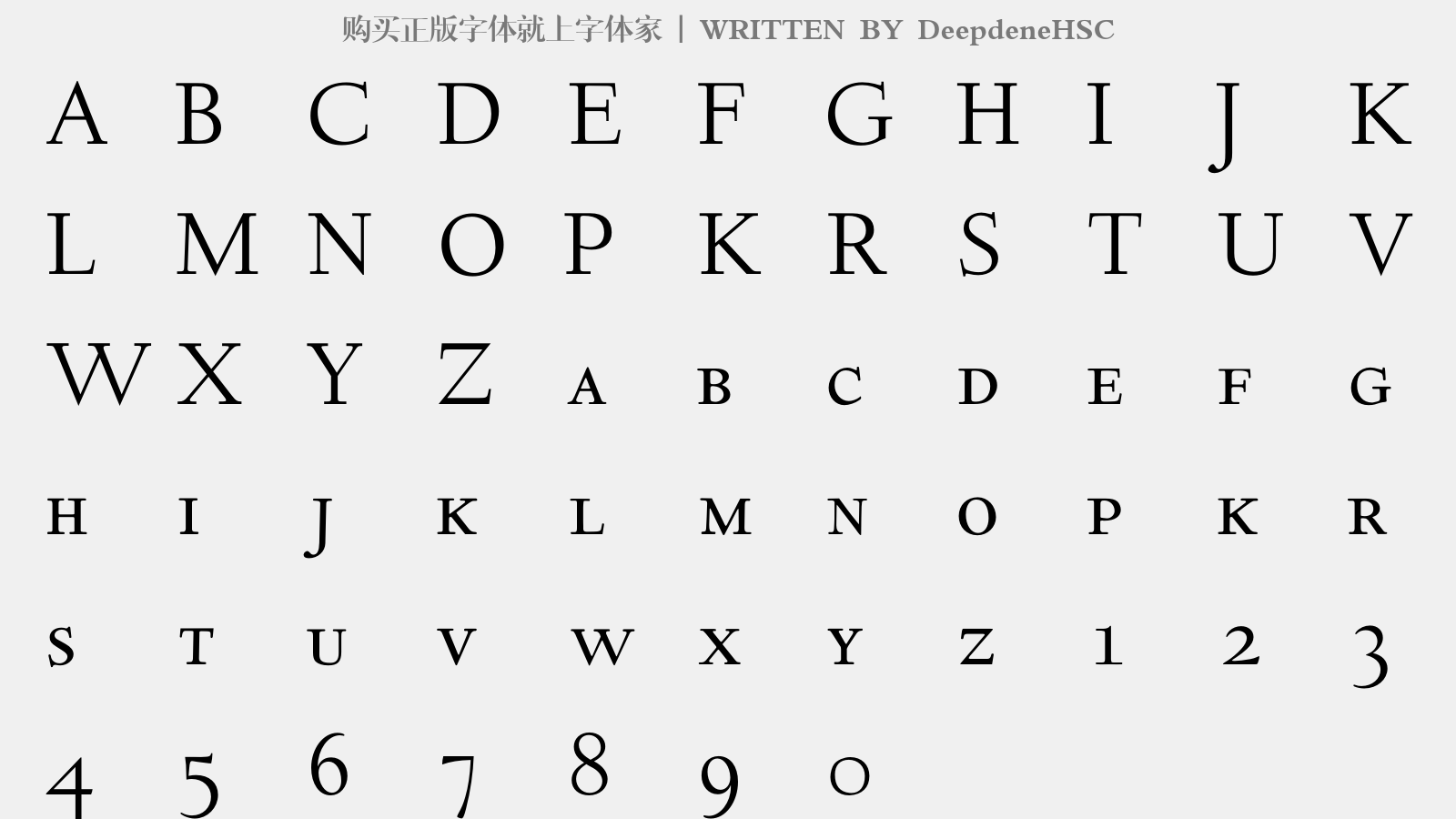 DeepdeneHSC - 大写字母/小写字母/数字