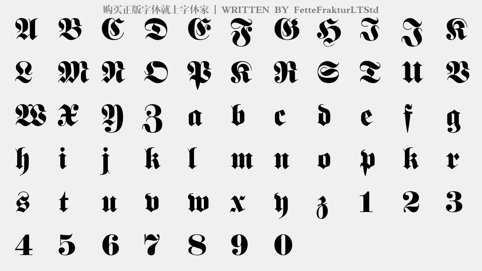 fettefrakturltstd免费字体下载 - 英文字体免费下载尽在字体家