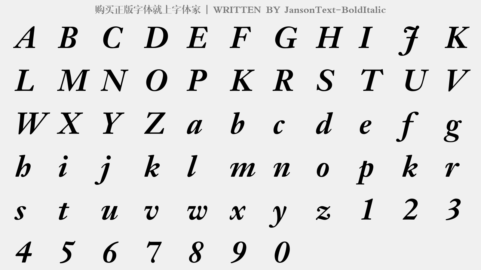 jansontext-bolditalic免费字体下载 - 英文字体免费