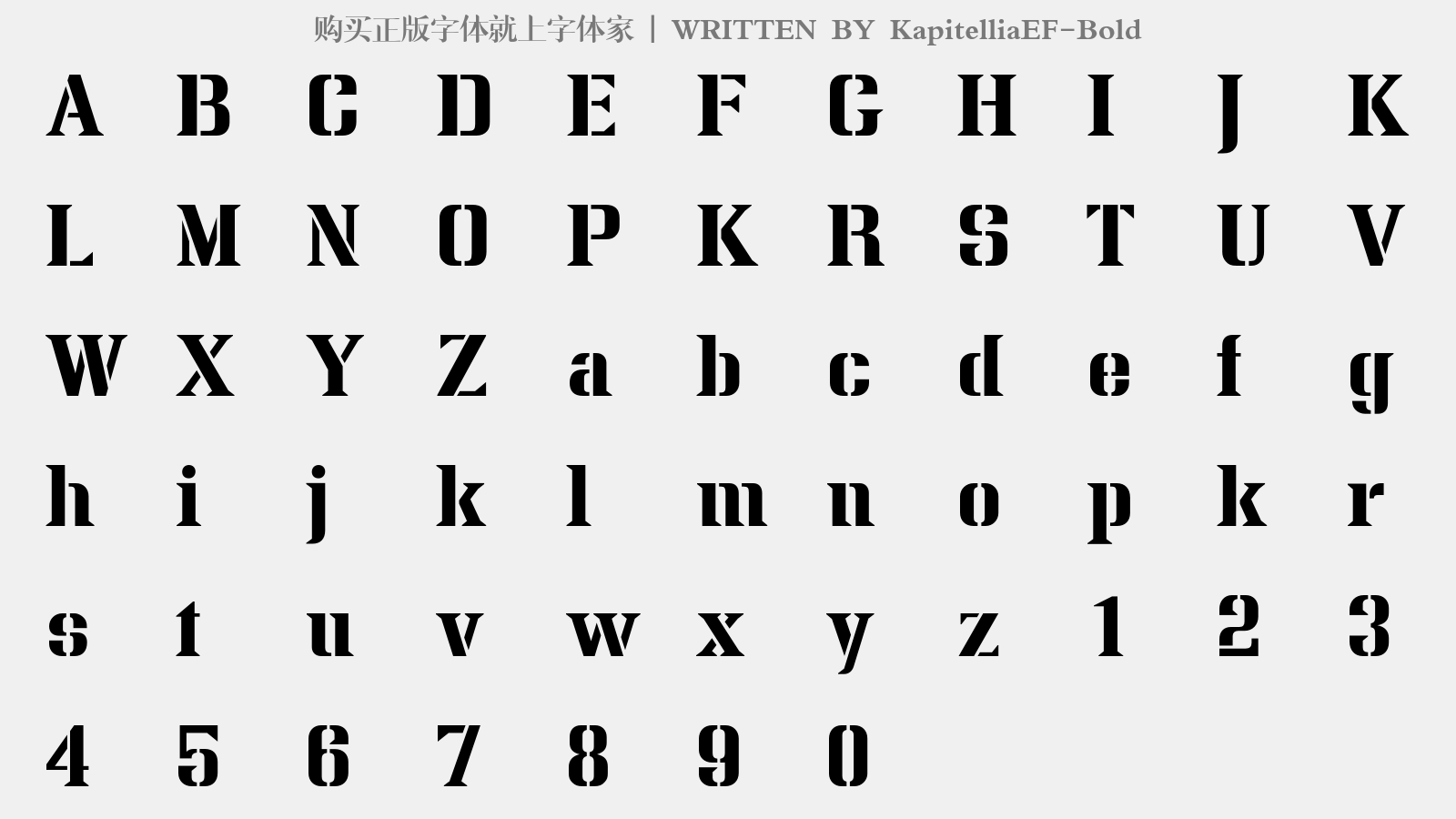 KapitelliaEF-Bold - 大写字母/小写字母/数字
