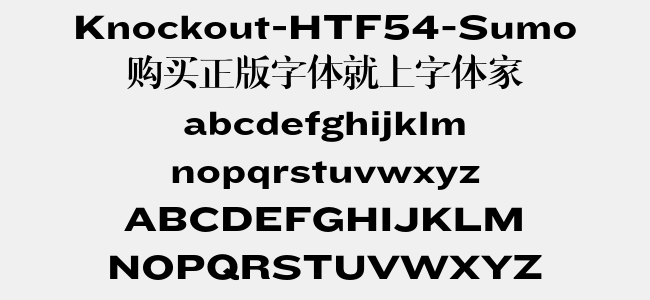 knockout-htf54-sumo免费字体下载 英文字体免费下载尽在字体家