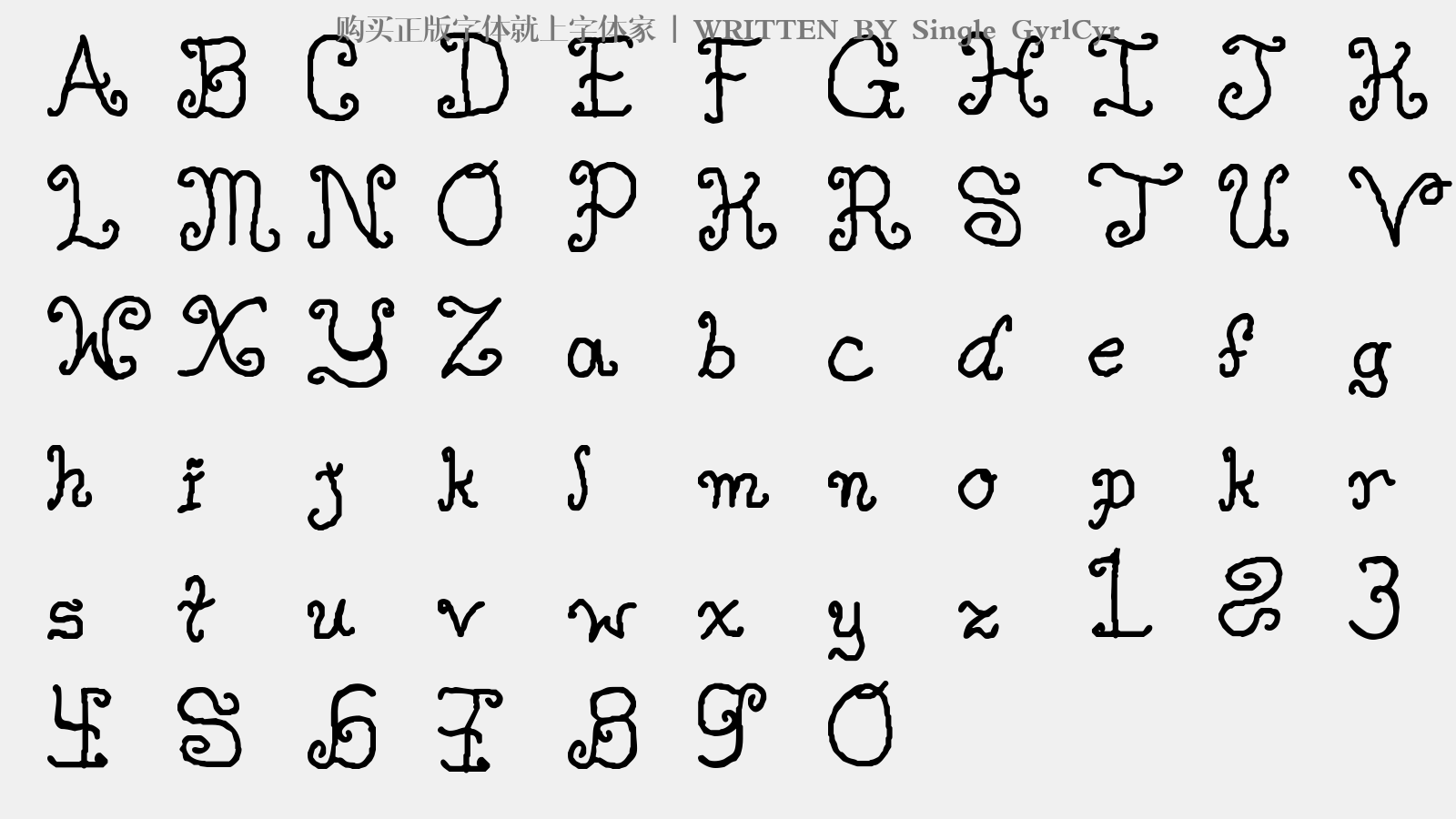 single gyrlcyr免费字体下载 - 英文字体免费下载尽在