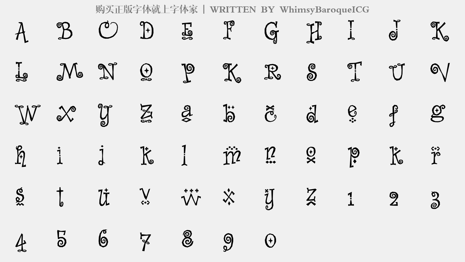 whimsybaroqueicg免费字体下载 - 英文字体免费下载尽