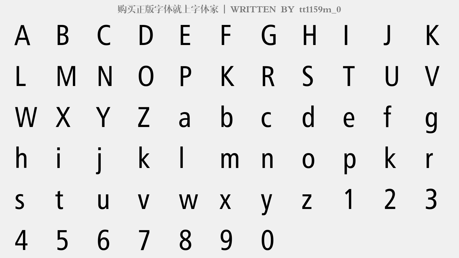 tt1159m_0 - 大写字母/小写字母/数字