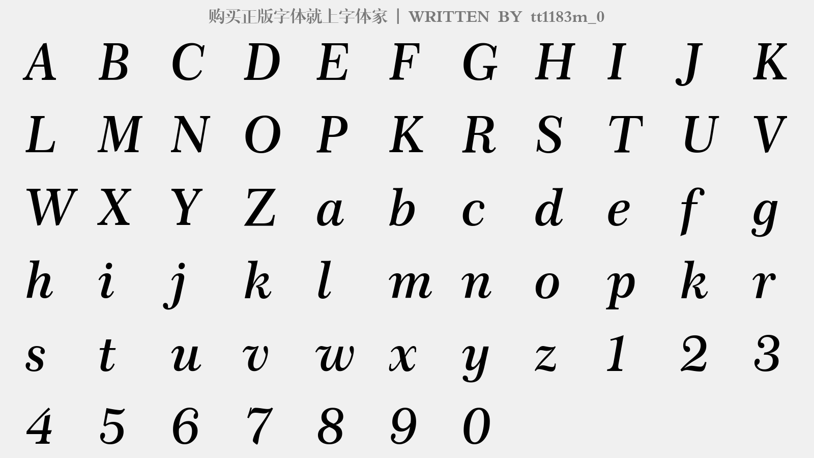 tt1183m_0 - 大写字母/小写字母/数字