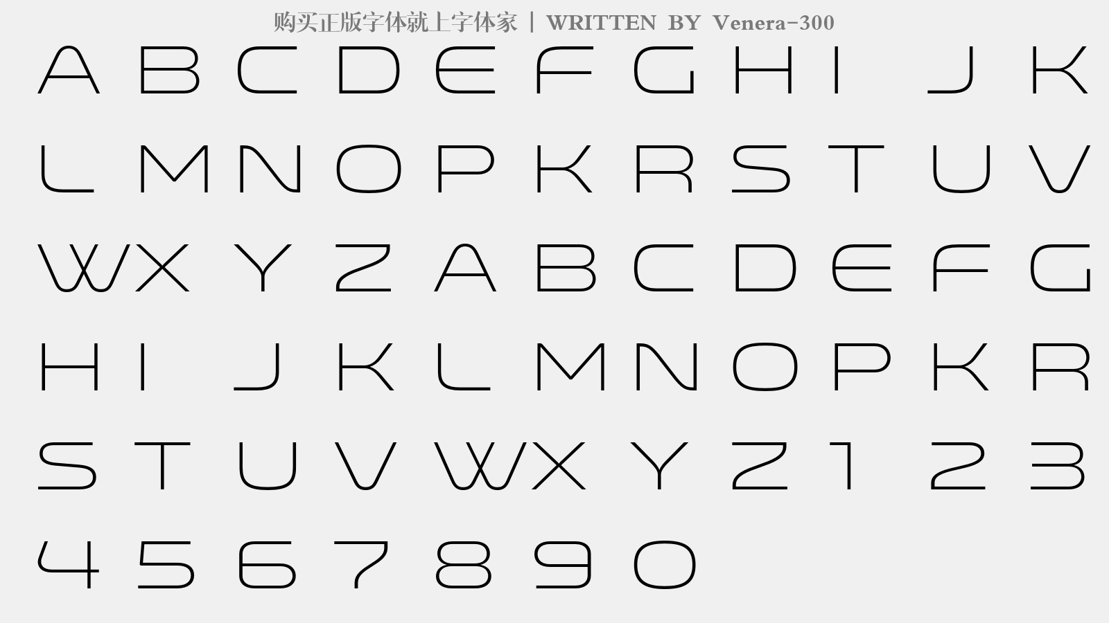 Venera-300 - 大写字母/小写字母/数字