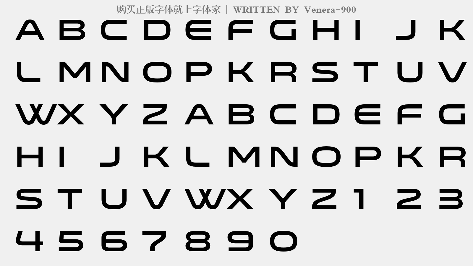 Venera-900 - 大写字母/小写字母/数字