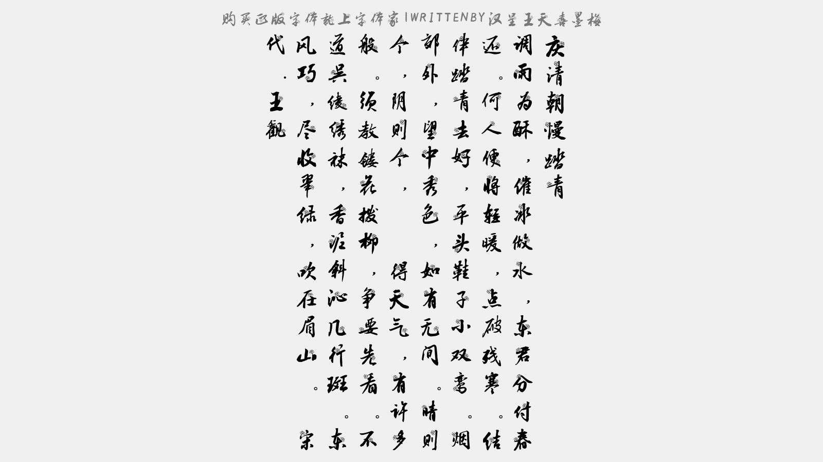 汉呈王天喜墨梅 - 庆清朝慢·踏青