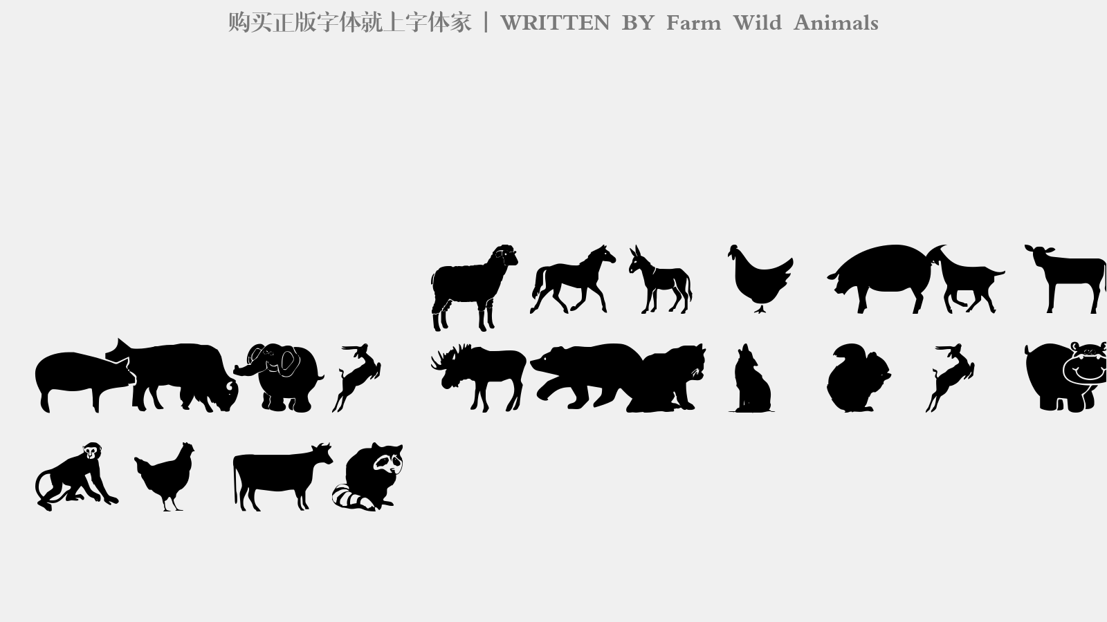 Farm Wild Animals - 大写字母/小写字母/数字