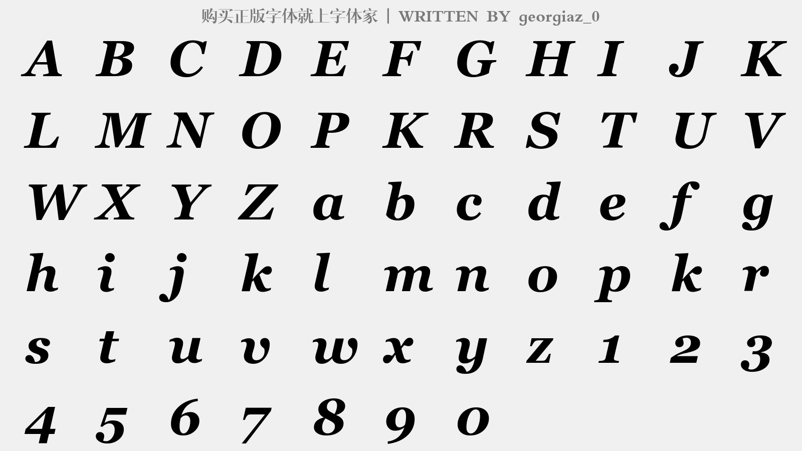 georgiaz_0免费字体下载 - 英文字体免费下载尽在字体