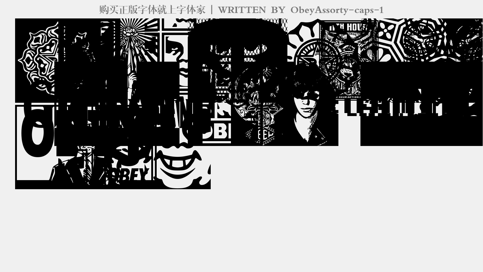 ObeyAssorty-caps-1 - 大写字母/小写字母/数字