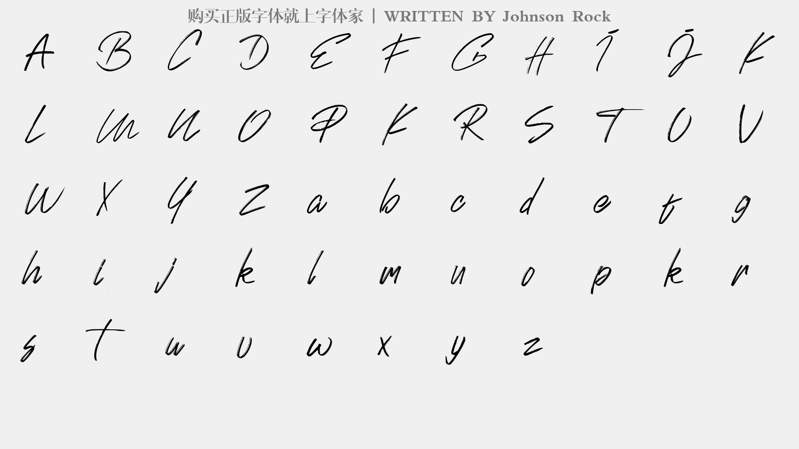 Johnson Rock - 大写字母/小写字母/数字