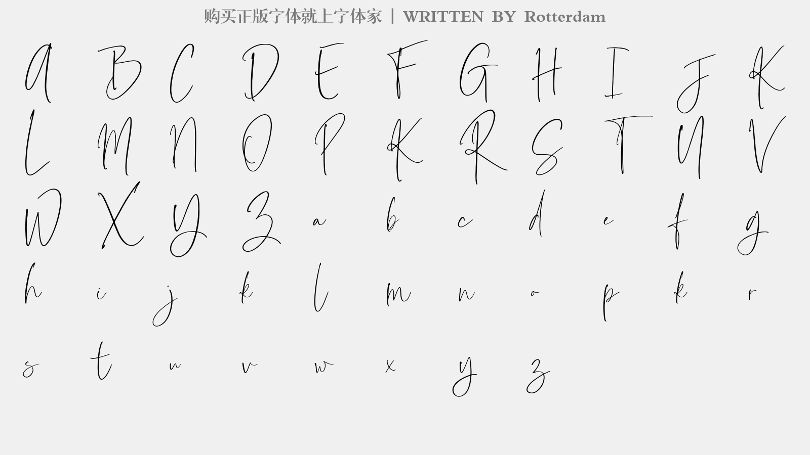 字体格式:ttf 授权方式:免费下载,商业用途请购买版权 字体字数:26个