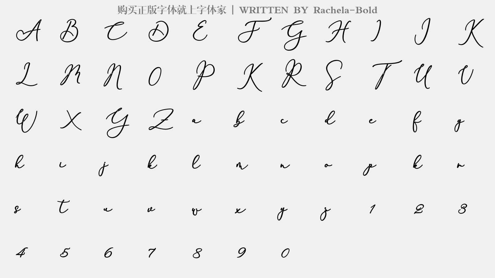 rachela-bold - 大写字母/小写字母/数字