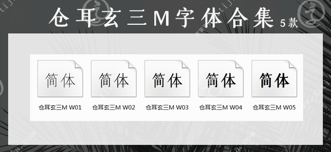 仓耳玄三M5款字体打包合集