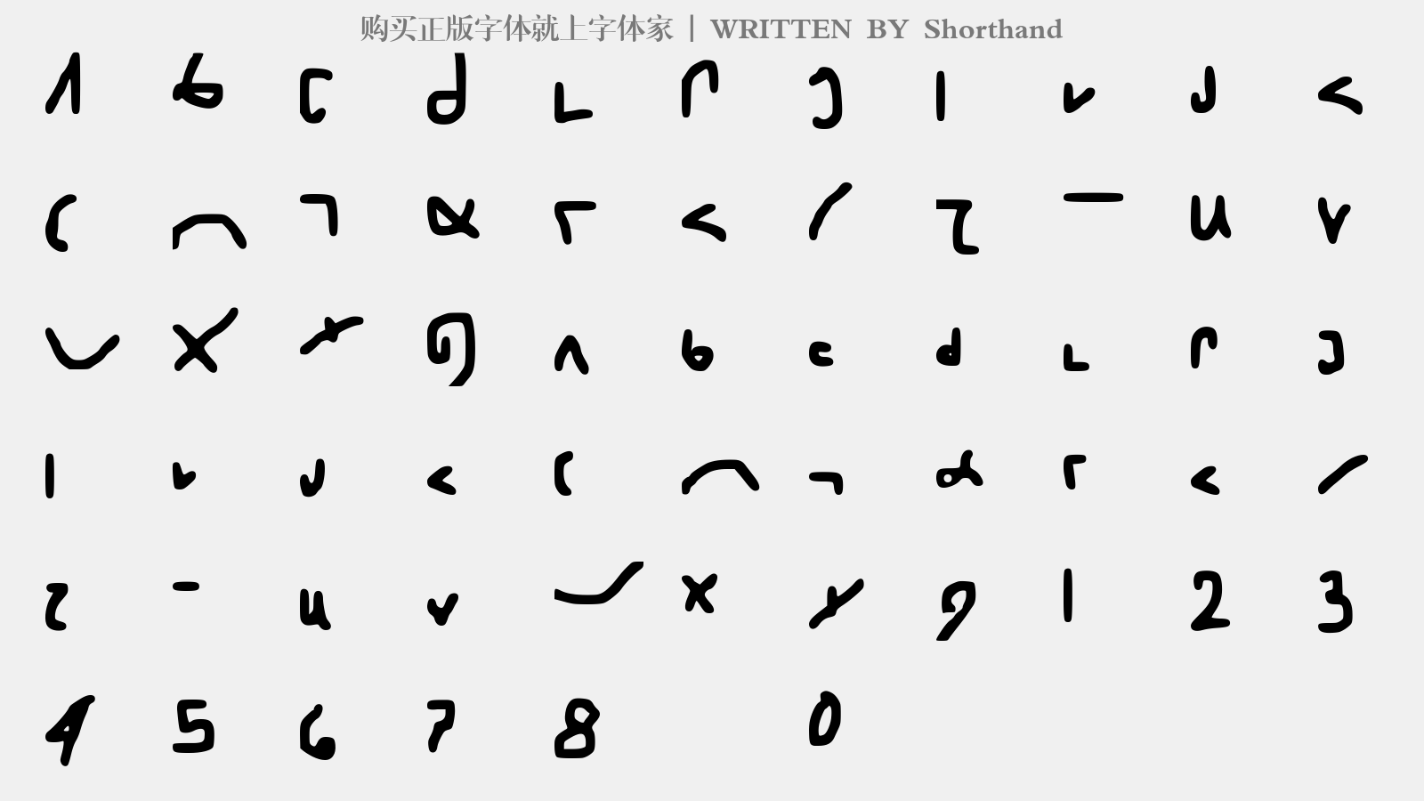 Shorthand - 大写字母/小写字母/数字
