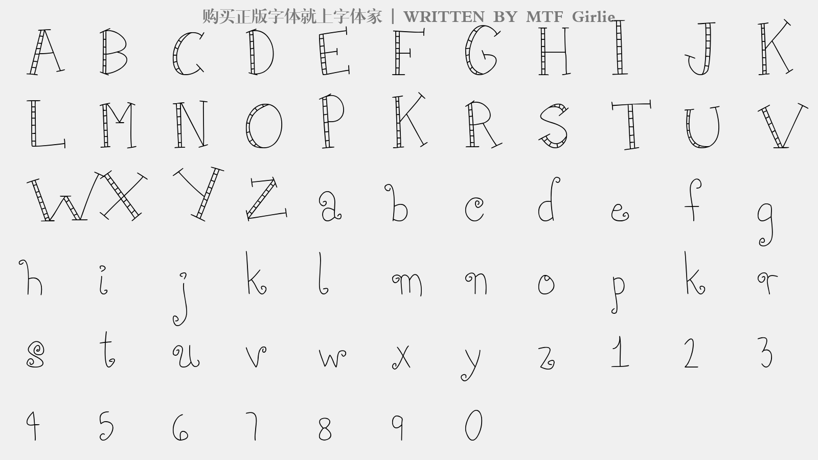 MTF Girlie - 大写字母/小写字母/数字