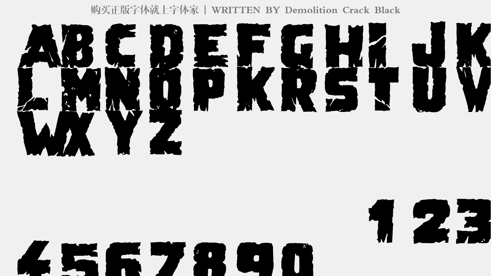 black个性字体,black字体 crack black demolition crack black是一款个性独特的英文字体,非常