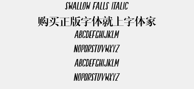 Swallow Falls Italic