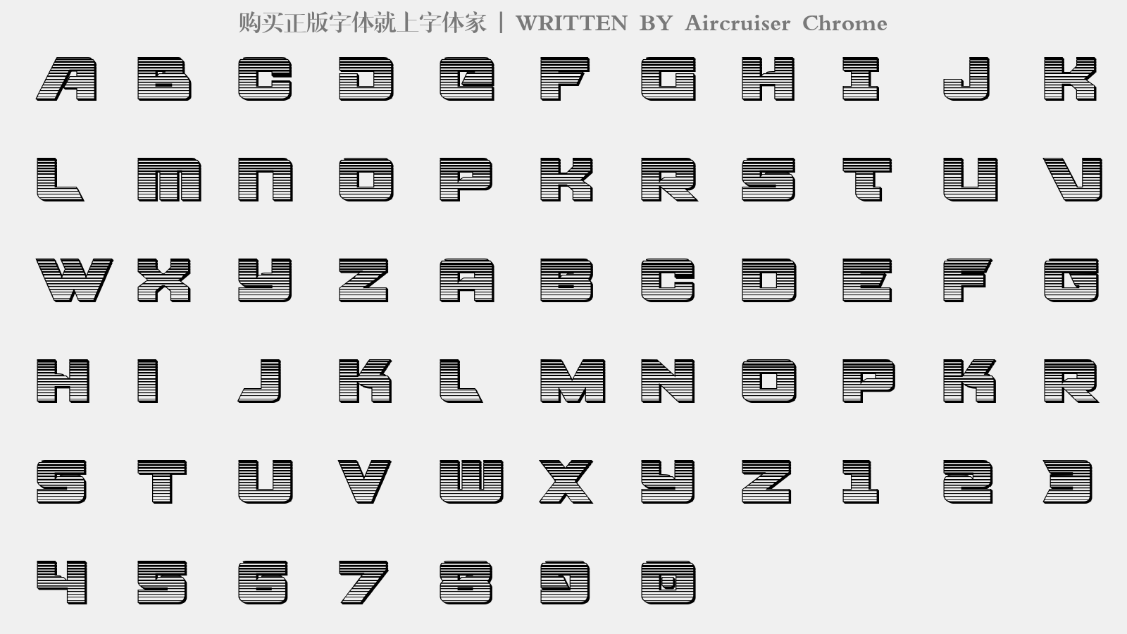 Aircruiser Chrome - 大写字母/小写字母/数字