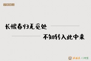 长恨春归无觅处不知转入此中来-字体家AI神笔