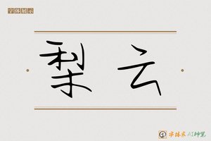 梨云-字体家AI神笔